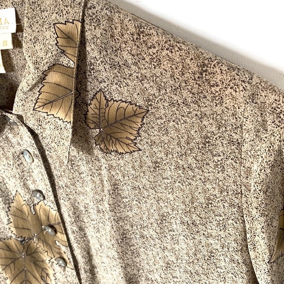 VTG Victoria Soie 100% Silk Floral printed, Size S - Picture 6 of 7